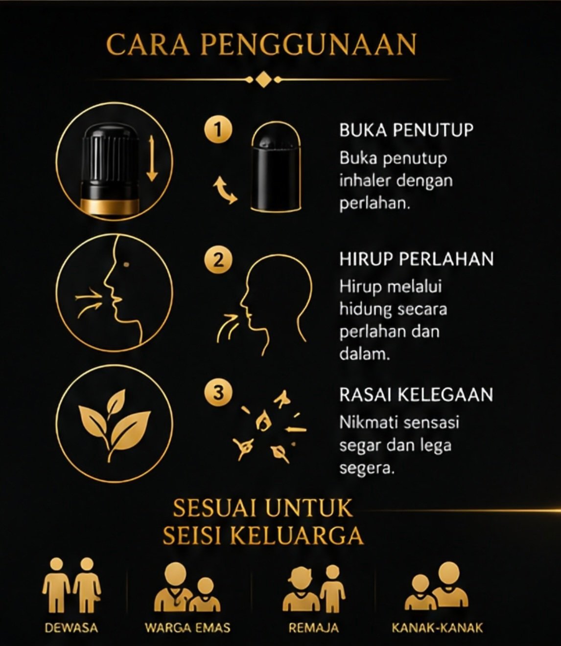 Thibbun Nabawi Herbal Inhaler Premium – Melegakan Hidung Tersumbat & Menyegarkan Pernafasan - Image 4